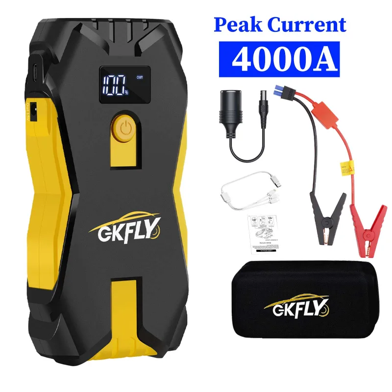 GKFLY 12V Car Jump Starter 18800mAh Power Bank Car Charger 3000A/4000A Starting Device Petrol Diesel Car Emergency Booster - image 1