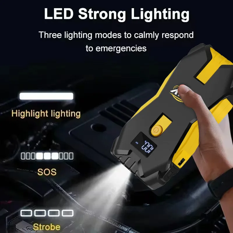 GKFLY 12V Car Jump Starter 18800mAh Power Bank Car Charger 3000A/4000A Starting Device Petrol Diesel Car Emergency Booster - image 6