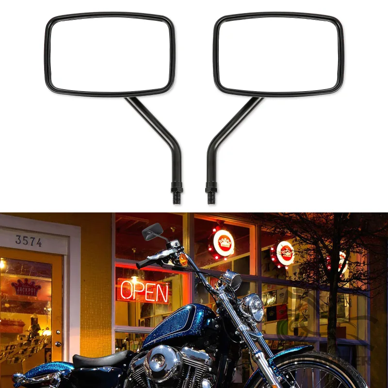 10MM Adjustment Black Motorcycle Rear View Mirrors 360 Degrees ATV Side Mirrors For Dirt Bike Scooter Moped Tricycle Qua image 2