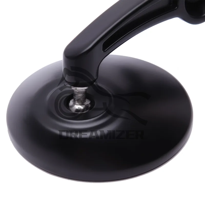Motorcycle Round Big 7/8" Handle Bar End Rearview Side Mirrors for Honda Kawasaki Suzuki Yamaha Scooter image 3