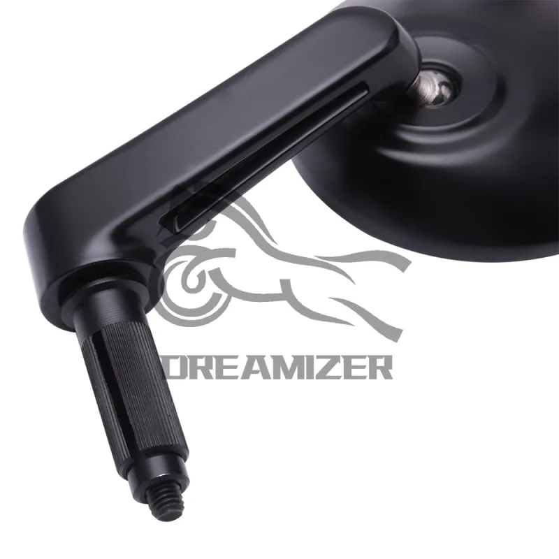 Motorcycle Round Big 7/8" Handle Bar End Rearview Side Mirrors for Honda Kawasaki Suzuki Yamaha Scooter image 4