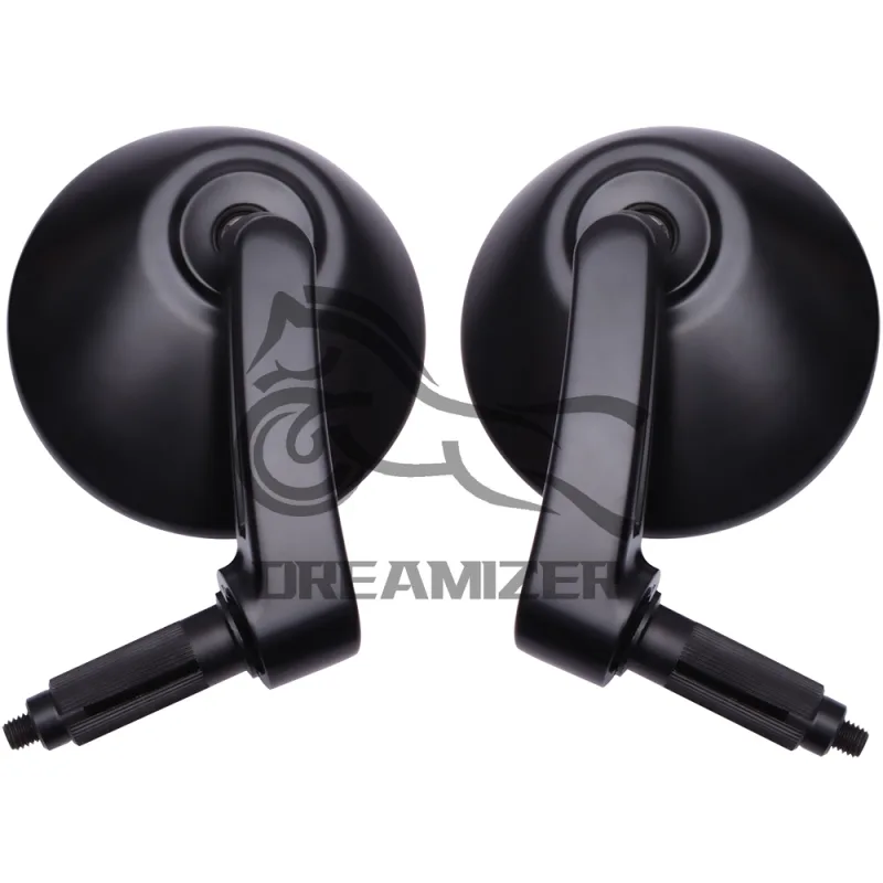 Motorcycle Round Big 7/8" Handle Bar End Rearview Side Mirrors for Honda Kawasaki Suzuki Yamaha Scooter image 5