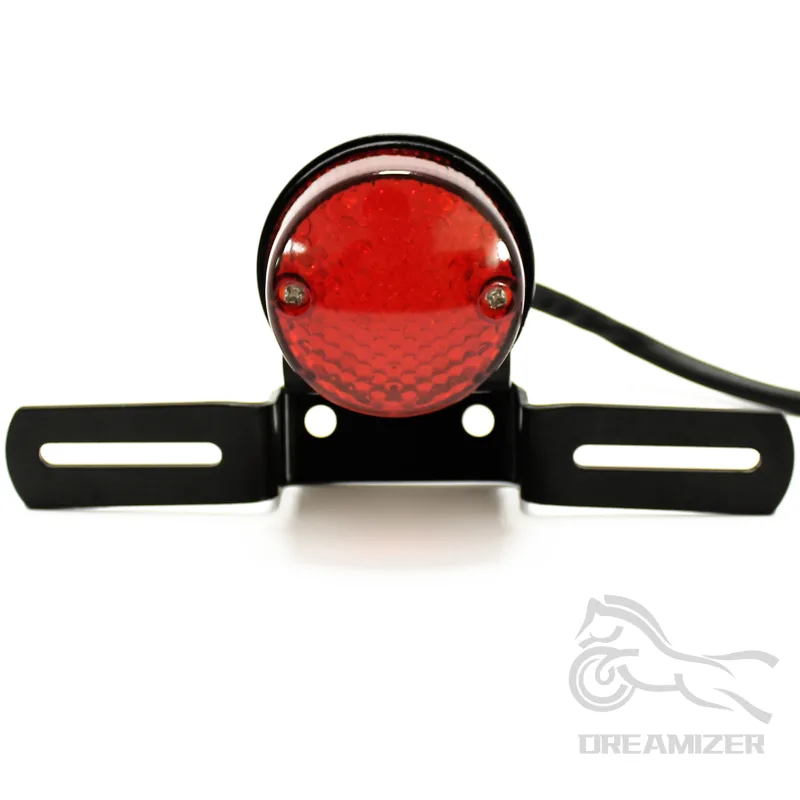 12V Red Lens Lamp Motorcycle License Plate Mount Holder Brake Tail Light Motorbike For Custom Bobber Chopper Dirt Bike A image 6
