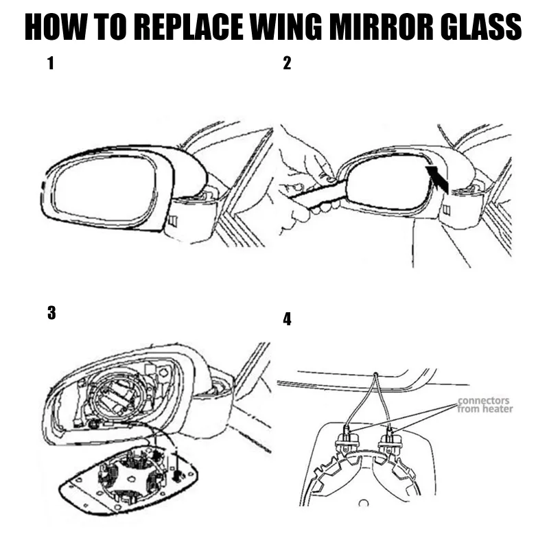 XUKEY Replacement Side Mirror Glass image 4