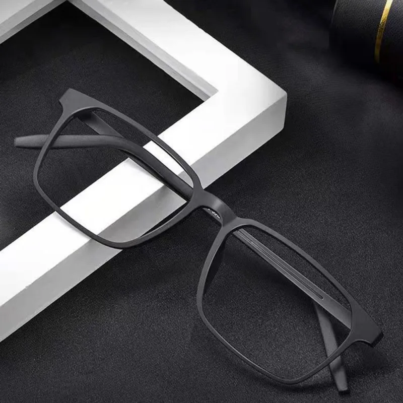 TR90 Ultralight Pure Titanium Reading Glasses Men Women Anti Blue Light Presbyopia Eyeglasses Big Square Prescription Ey image 2