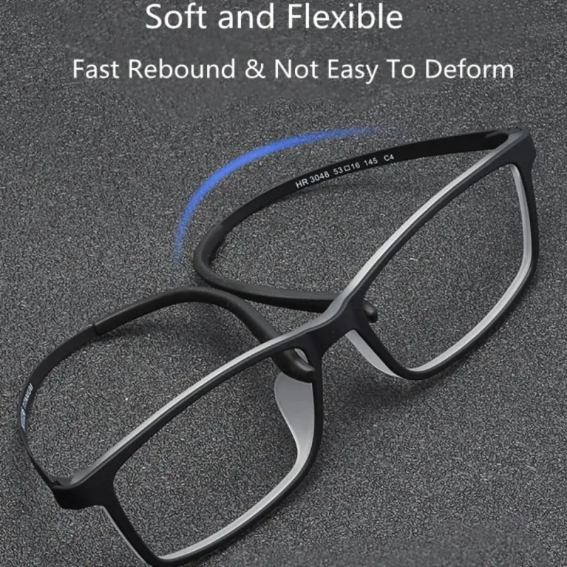 TR90 Ultralight Pure Titanium Reading Glasses Men Women Anti Blue Light Presbyopia Eyeglasses Big Square Prescription Ey image 3