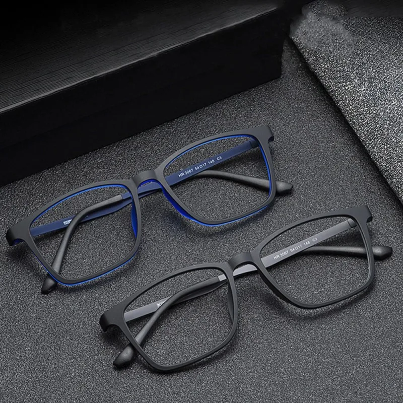 TR90 Ultralight Pure Titanium Reading Glasses Men Women Anti Blue Light Presbyopia Eyeglasses Big Square Prescription Ey image 4