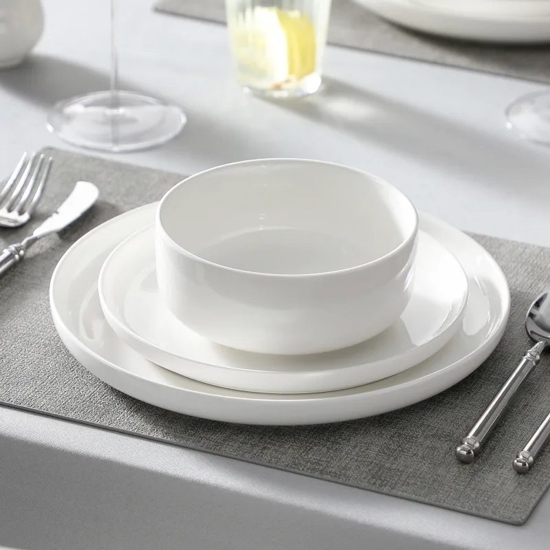 MALACASA 18/36-Piece Ceramic Plate Porcelain Dinnerware Set with 6/12 Pcs Dinner/Dessert Plates,Bowl Tableware Set for 6 image 6