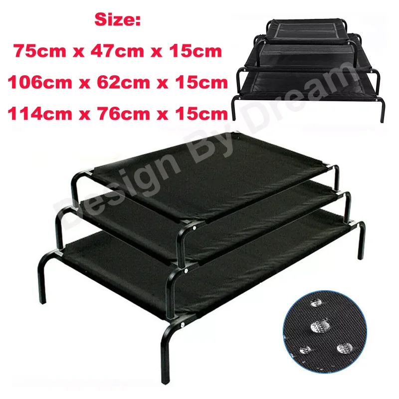 Metal Frame Dog Cot Elevated Dog Pet Bed Raised w/Breathable Mesh&No-Slip Rubber Feet,Lightweight&Portable For In/Outdoo image 1