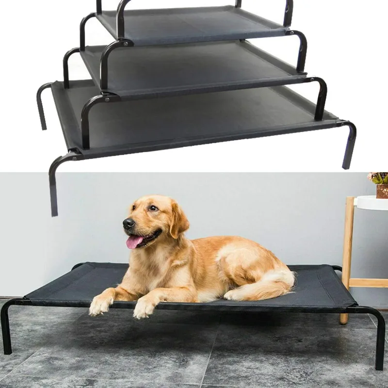 Metal Frame Dog Cot Elevated Dog Pet Bed Raised w/Breathable Mesh&No-Slip Rubber Feet,Lightweight&Portable For In/Outdoo image 5