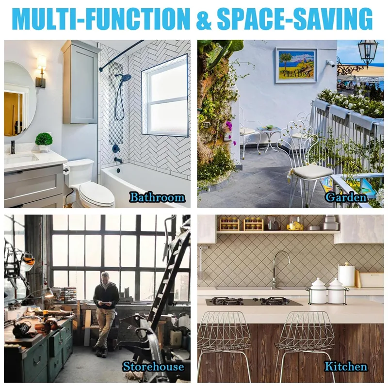 2X Wall Mounted Mop Brush Broom Organizer Hanger Holder Storage Rack Hanger Hook image 2