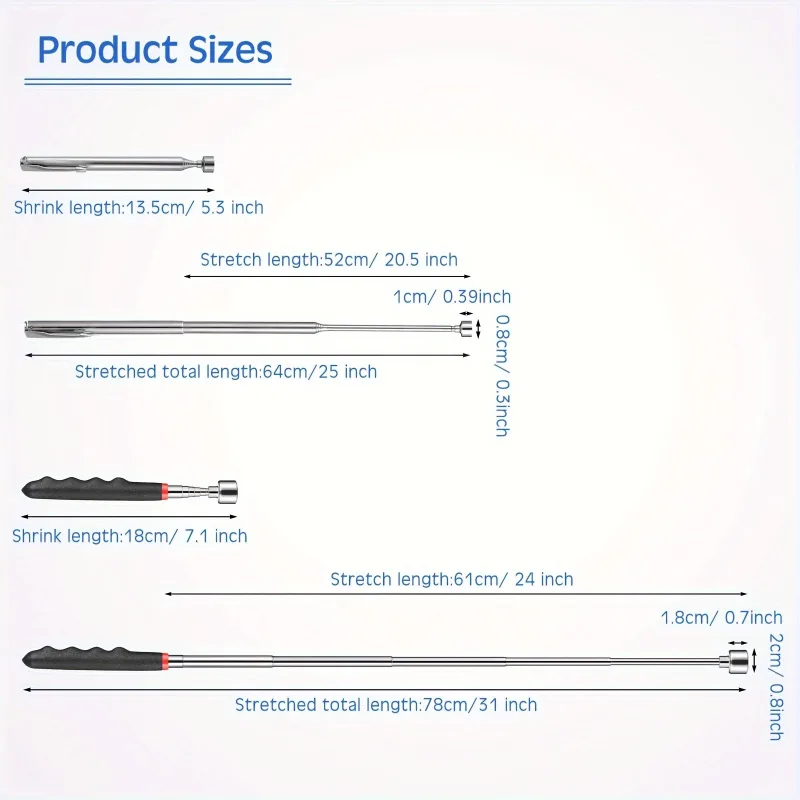 Telescopic magnet picking tool for hard to reach areas image 2