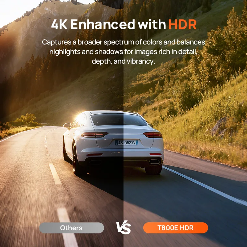 70mai t800e 3-Channel Front 4k + rear 1080p + interior 1080p HDR supercapacitor 24H parking GPS WiFi 6 70mai t800e voice control - image 3