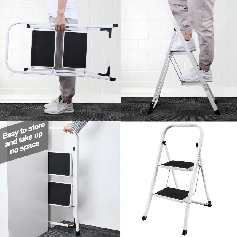 Folding Steel Step Ladder Heavy Duty Stool image 2