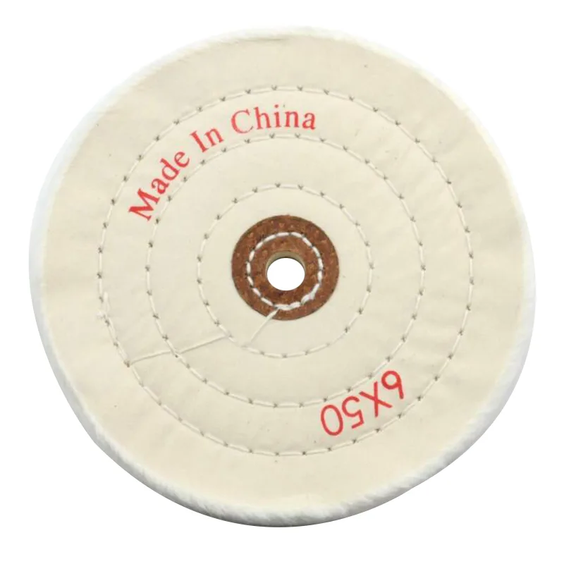 4Pcs Spiral Stitched Cotton Buffing Polishing Wheel Mop Tool For Bench Grinder image 5