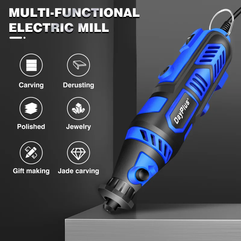 DayPlus 135W Power Electric Rotary Tool With 80pcs Accessories Mini Rotary Multi-Tool Kit,6 Variable Speed Electric Grin image 3