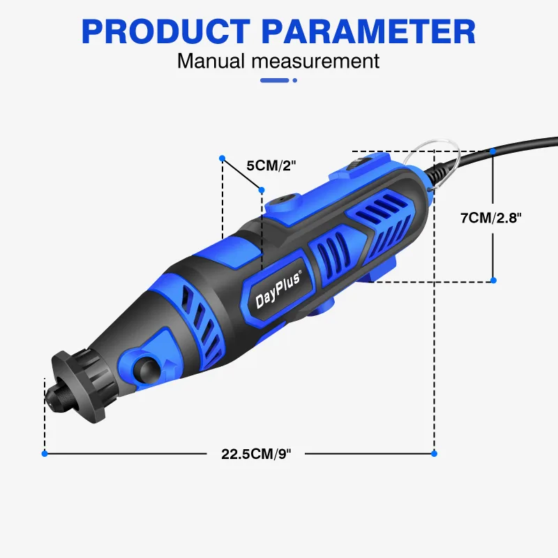 DayPlus 135W Power Electric Rotary Tool With 80pcs Accessories Mini Rotary Multi-Tool Kit,6 Variable Speed Electric Grin image 4