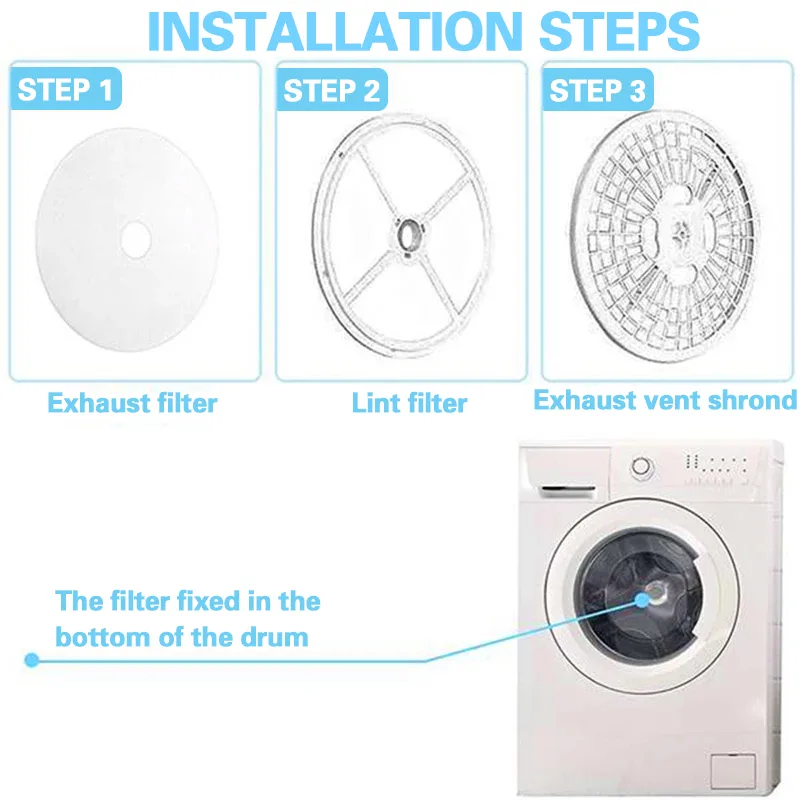 10 x Tumble Dryer Exhaust Filter For BUSH DHB7VTDW, DHB7VTDB, TD3CNBW Air Intake image 4