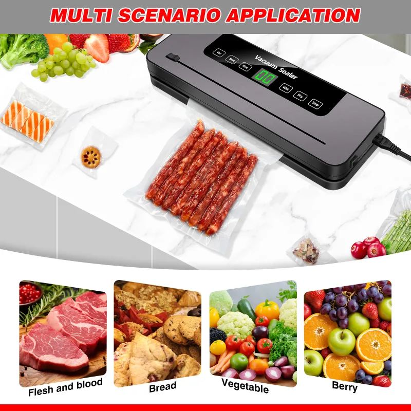 DayPlus Electric Sealing Machine Automatic Vacuum Sealer 60kpa Vacuum Food Sealer Dry Wet Packing With 10 Free Sealing B image 2