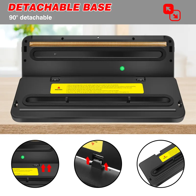 DayPlus Electric Sealing Machine Automatic Vacuum Sealer 60kpa Vacuum Food Sealer Dry Wet Packing With 10 Free Sealing B image 6