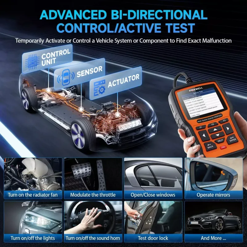 Foxwell NT510 Elite For BMW All System ABS SRS D.PF TPMS OBD2 Diagnostic Scanner OBD2 Automotive Scanner Bi-directional  image 2