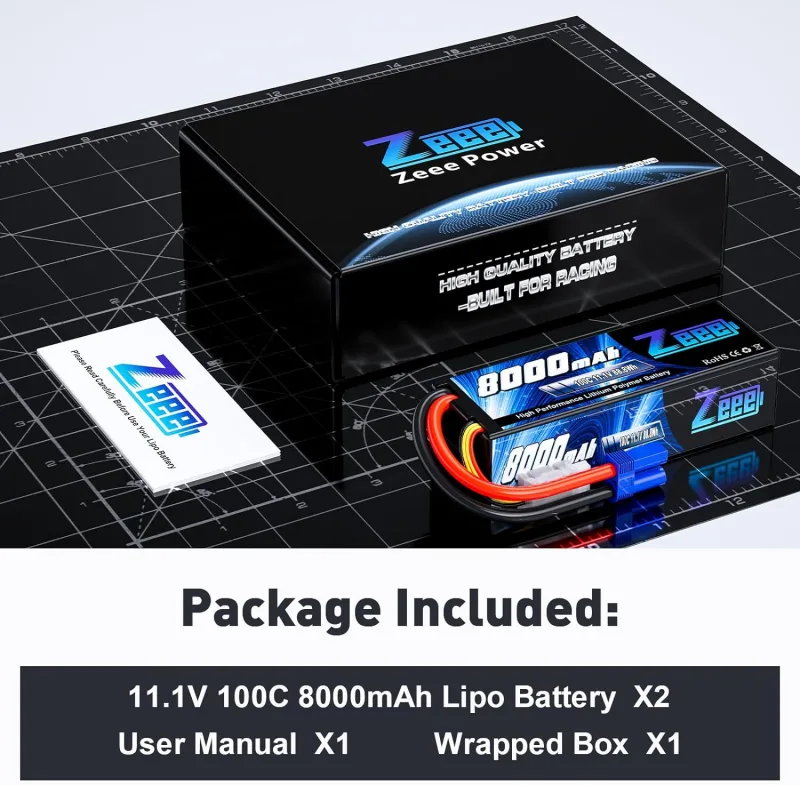 ZEEE 11.1V 8000mAh 3S LiPo Hardcase Battery image 6
