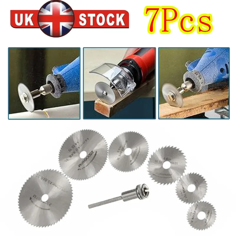 7pc Mini Rotary Tool Saw Blade Set image 1