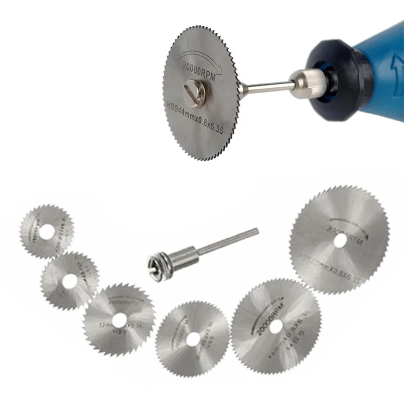7pc Mini Rotary Tool Saw Blade Set image 4