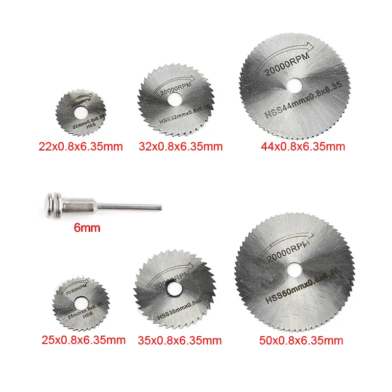 7pc Mini Rotary Tool Saw Blade Set image 5