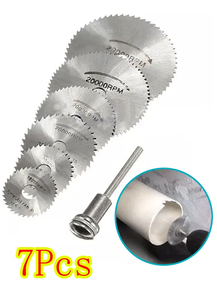 7pc Mini Rotary Tool Saw Blade Set image 6
