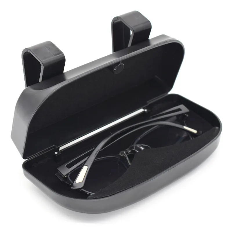 Magnetic Car Visor Glass Case Card Ticket Organizer Box Sunshade Auto Accessories Clip Mount Storage Holder Interior Dec image 3