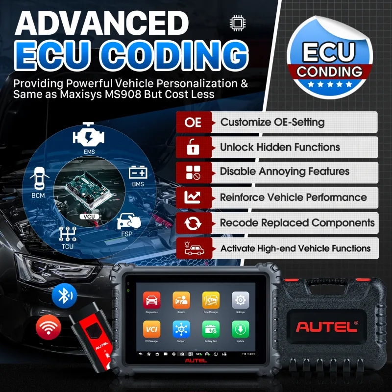Autel MaxiCOM MK906Pro 2025 Newest Diagnostic Tool With Advanced ECU Coding,Active Test,36+ Services DoIP & CAN FD PK MS image 4