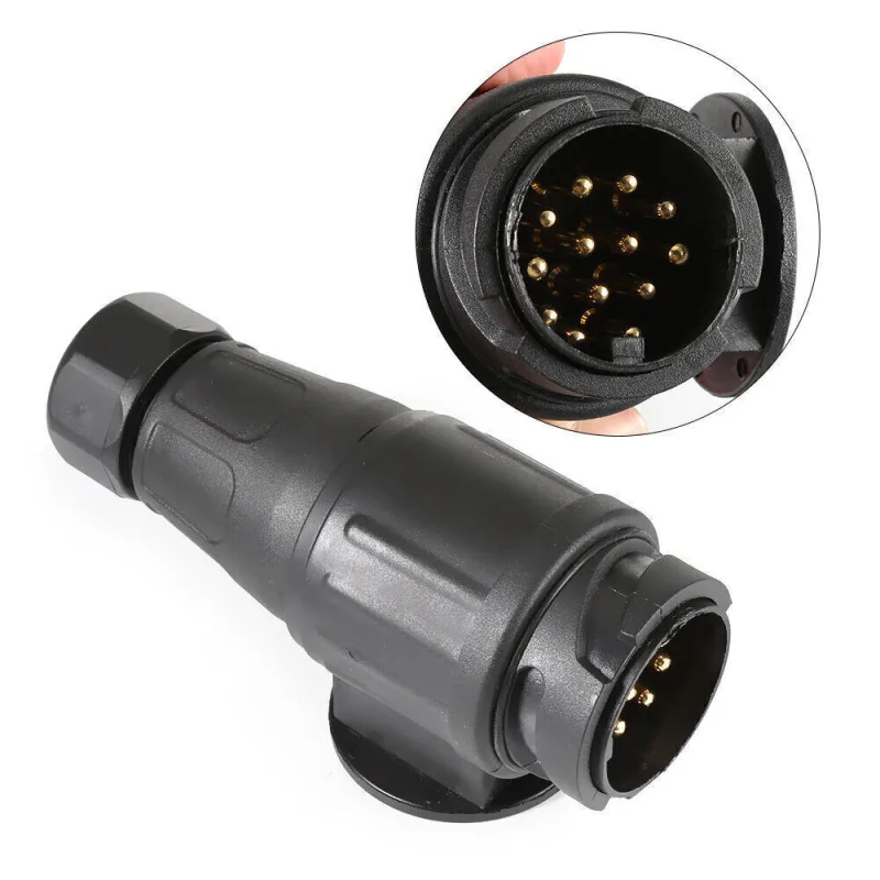 13 Pin 12V Trailer Plug Caravans Socket Plug RV Electrical Tow Towing Connector UK image 3
