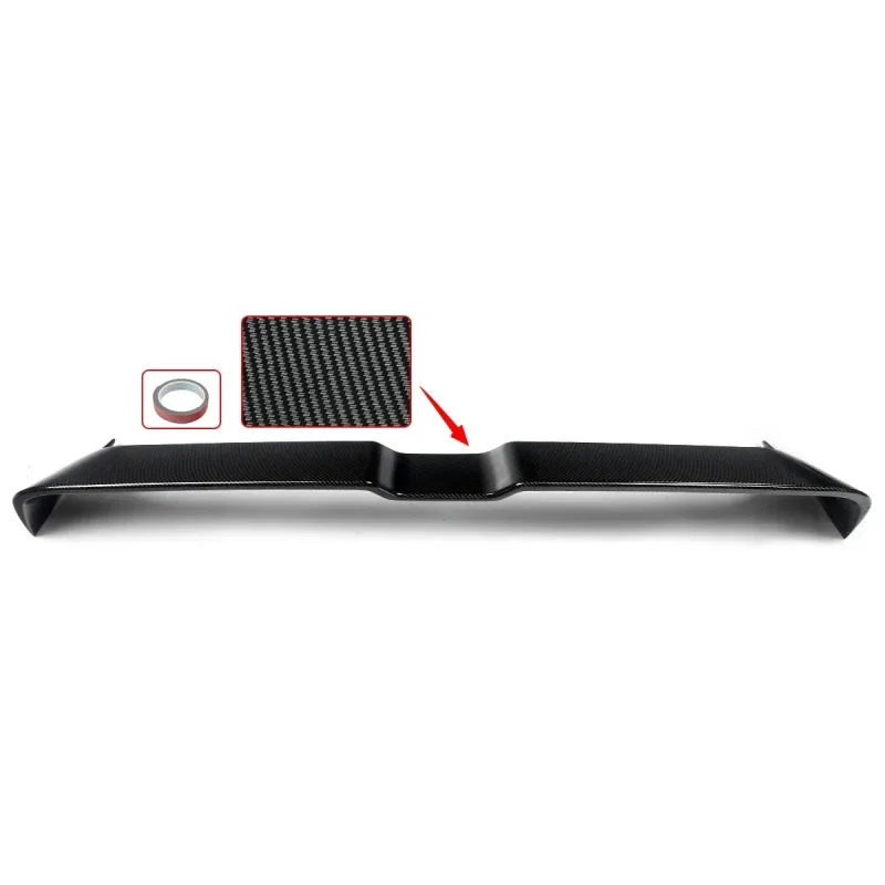 For Audi A3 Sline/S3 Hatchback Spoiler Oettinger Style 2014 - 2020 Carbon Fiber Look Rear Trunk Roof Lip Spoiler Rear Bu image 3