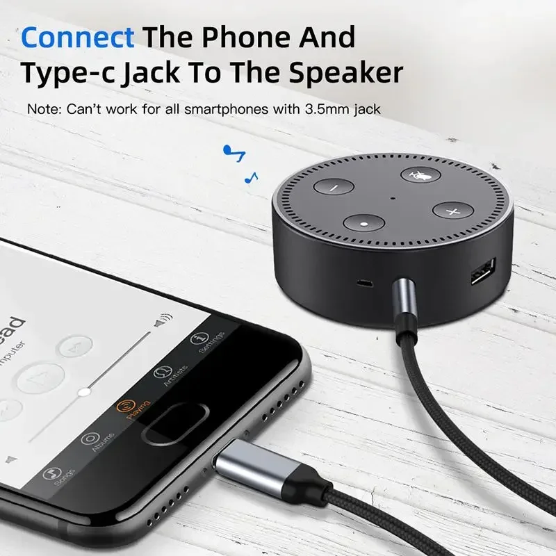 Type-C USB C to 3.5mm Jack AUX Audio Cable Cord Car Speaker Headphone Adapter for Samsung Xiaomi Huawei Type-C Converter image 4