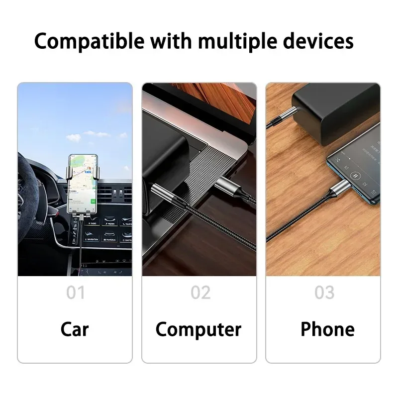 Type-C USB C to 3.5mm Jack AUX Audio Cable Cord Car Speaker Headphone Adapter for Samsung Xiaomi Huawei Type-C Converter image 5