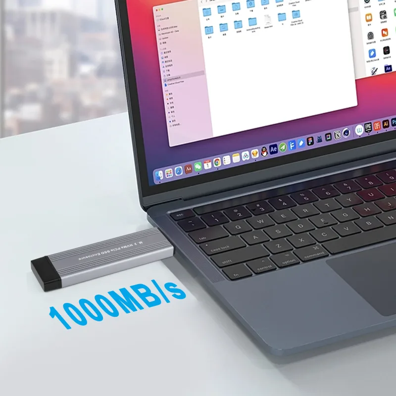 M.2 NVME NGFF SATA Dual Protocols Enclosure M2 SSD Case USB 3.2 Type C SSD Adapter 10Gbps To NVMe SATA External Hard Disk Box - image 4