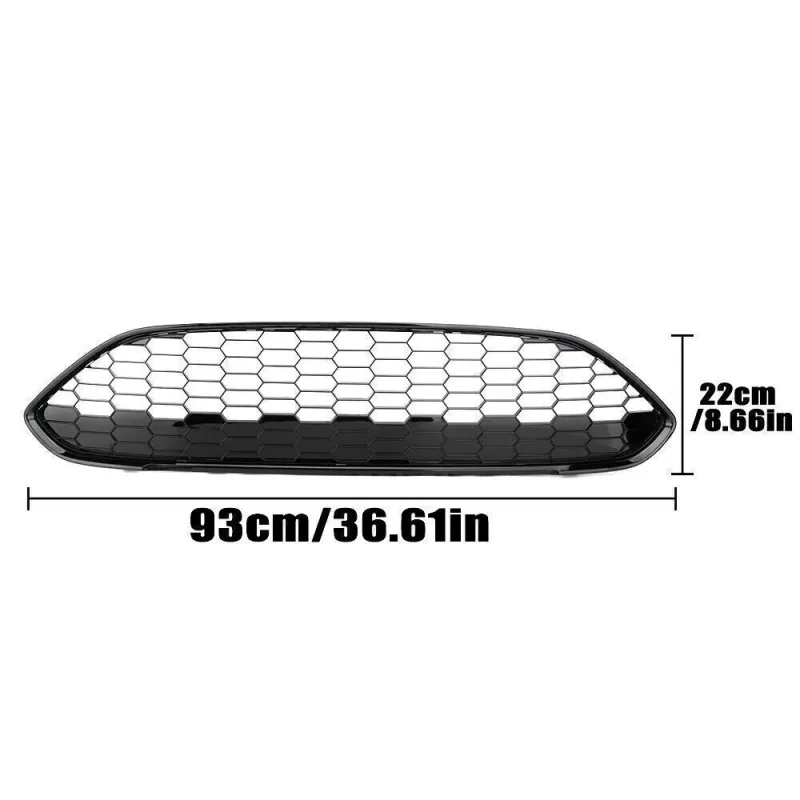 For Ford Fiesta Zetec-S 2013-2016 MK7 Black Honeycomb Front Bumper Centre Grille image 3
