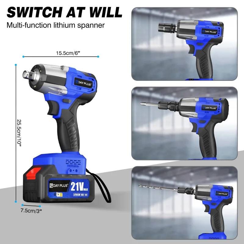 Cordless Impact Wrench 450N.m 1/2 Inch image 2