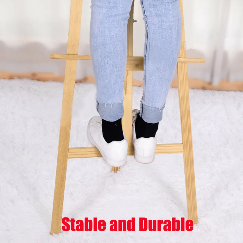 150cm Professional Studio Easel, Solid Pinewood Artist Easel Foldable and Adjustable, A-Frame Easel Stand for Art Craft  image 4