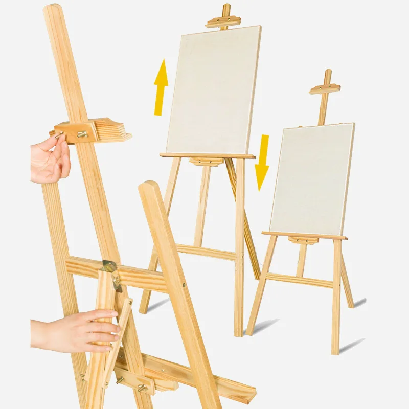150cm Professional Studio Easel, Solid Pinewood Artist Easel Foldable and Adjustable, A-Frame Easel Stand for Art Craft  image 5