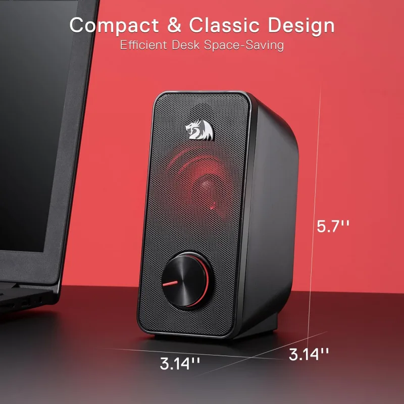 Redragon GS500 Stentor USB PC Gaming 2.0 Channel Stereo Desktop Computer Speaker Backlight image 4