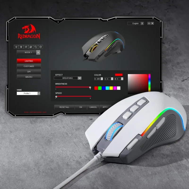 Redragon M612 RGB Wired Gaming Mouse 9 Buttons image 2