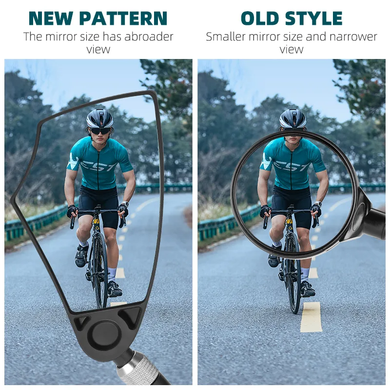 WEST BIKING Anti-Glare Bicycle Rearview Mirror Telescopic Flexible 360 Wide Angle MTB E-Bike Electric Scooter HD Rearvie image 2