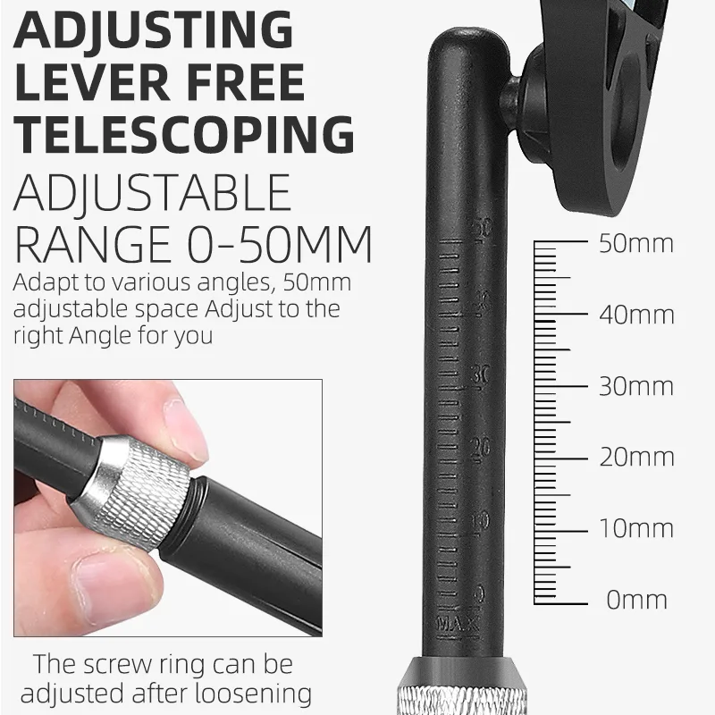 WEST BIKING Anti-Glare Bicycle Rearview Mirror Telescopic Flexible 360 Wide Angle MTB E-Bike Electric Scooter HD Rearvie image 5