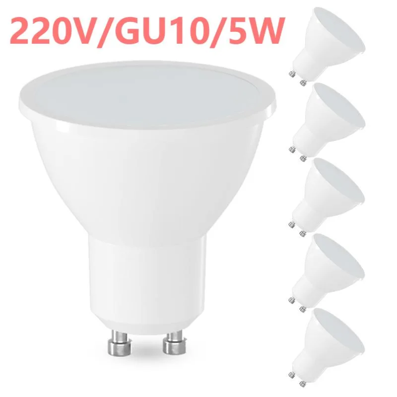 6PCS GU10 LED Bulbs AC220V Warm White Cool White 5W Eqv to 40W  Non-dimmable Energy Saving Light Bulbs 120° Wide Beam An image 1