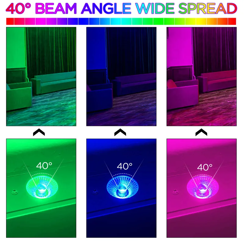 60W RGB 24PCS LEDs Wall Washer Light Stage Effect Lighting with Remote Control DMX 512 Sound Control for DJ Concert Part image 4