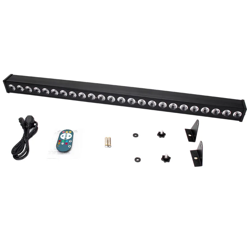 60W RGB 24PCS LEDs Wall Washer Light Stage Effect Lighting with Remote Control DMX 512 Sound Control for DJ Concert Part image 6
