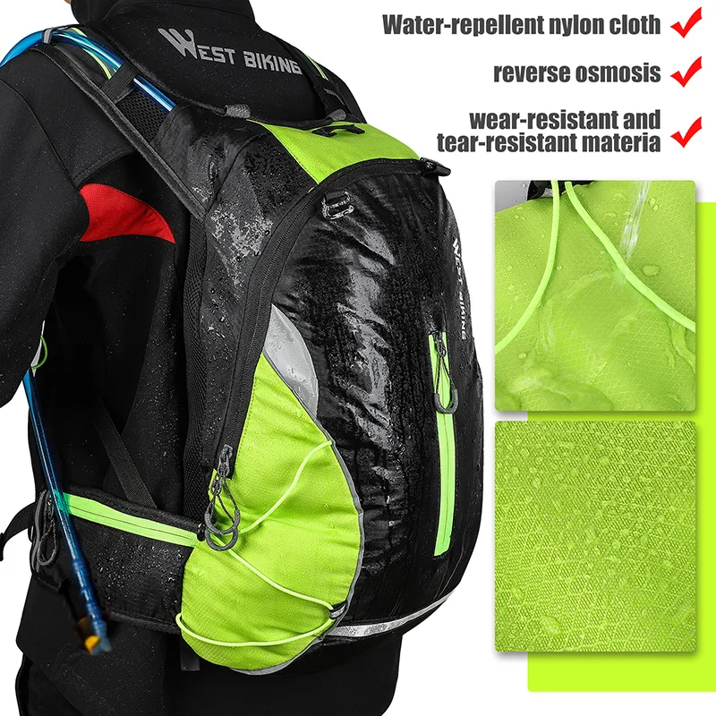 WEST BIKING 16L Sport Cycling Hydration Backpack Ultralight Bicycle Bag Outdoor Mountaineering Hiking Climbing Travel Ba image 3