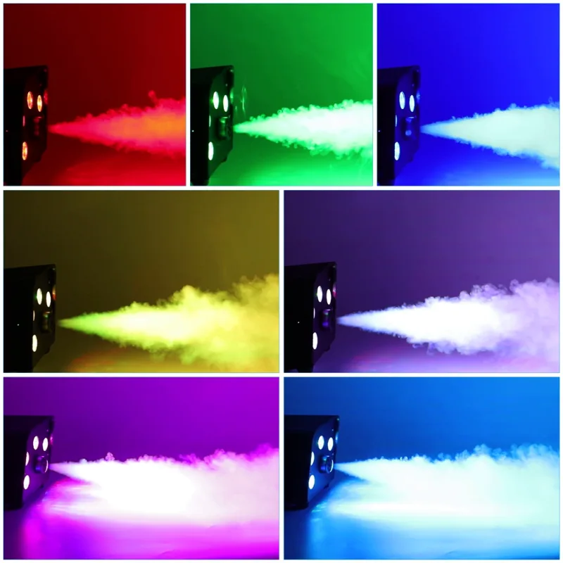 500W 5PCS RGB LED Smoke Machine Wireless Remote Control Fogger Machine Stage Effect Light For Christmas Party Halloween  image 2